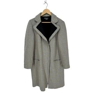 Vince Gray Wool Asymmetrical Zip Coat Women’s M
